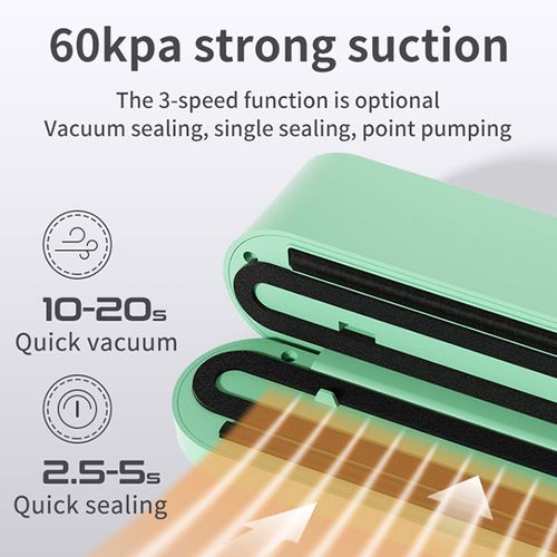 🔥Mini Vacuum Sealer Wireless Portable with 5 Vacuum Bags, 2025 New Rechargeable Vacuum Sealer Machine, Digital Display Food Preservation for Dry(Moist) Food Storage
