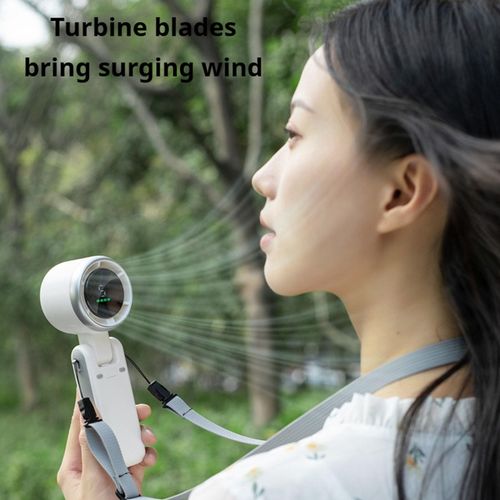 🔥Portable Handheld Turbo Fan, Hand Held Fans Rechargeable, Mini Foldable USB Fan, Personal Battery Powered Fan, High Speed Cooling Fans, for Travel&Outdoor&Indoor(Black)