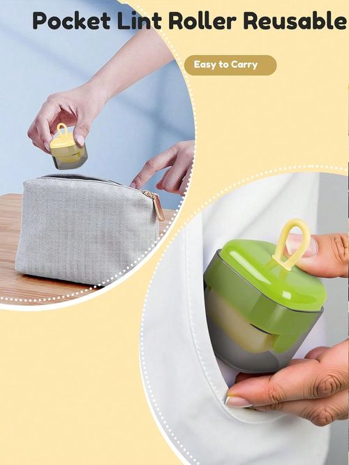 🔥New Portable Roller Pet Hair Remover - Pet Hair Remover, Reusable, Strong Sticky Fabric Shaver with Dust Collector for Clothes and Furniture, Pets, Bed Sheets Cleaning, Mini Travel Essentials, Must-Have for Pet Lovers
