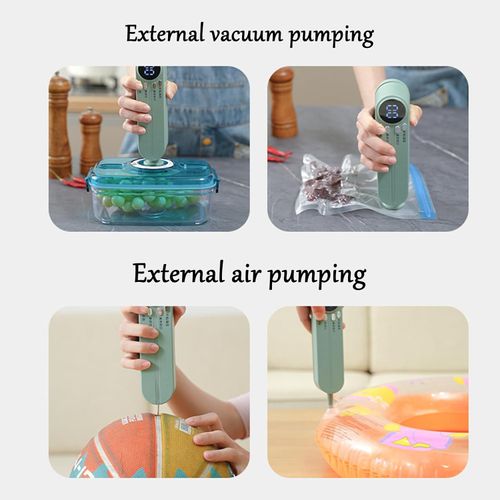 🔥Mini Vacuum Sealer Wireless Portable with 5 Vacuum Bags, 2025 New Rechargeable Vacuum Sealer Machine, Digital Display Food Preservation for Dry(Moist) Food Storage