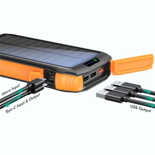 Electronics 2024 Best Selling Products 20000mAh Large Capacity Power Bank Wireless Solar Power Bank