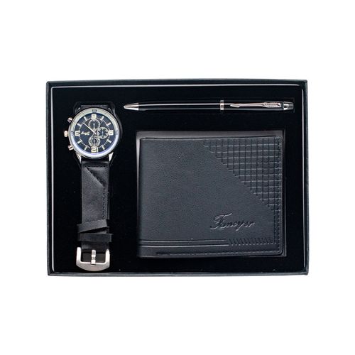 Hot selling watch+wallet+belt three-in-one Christmas gift set 2025 gift set men's watch gift set