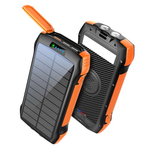 Electronics 2024 Best Selling Products 20000mAh Large Capacity Power Bank Wireless Solar Power Bank