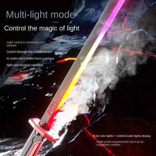 Star Spark Black Technology Acousto-Light Blade Battle Blade Spray Flash Knife Marquee Lightsaber Children's Plastic Laser Sword