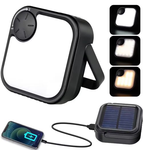 Solar USB Portable Lantern LED Camping Light Rechargeable Waterproof Lamp Hiking Light Phone Charger Camping Tent Light