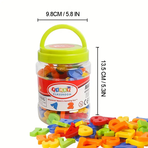 Colorful Alphabet and Vocabulary Education Toy Set - Magnetic Letters and Numbers, Learning Spelling and Counting Game, Refrigerator Magnets, USATDD