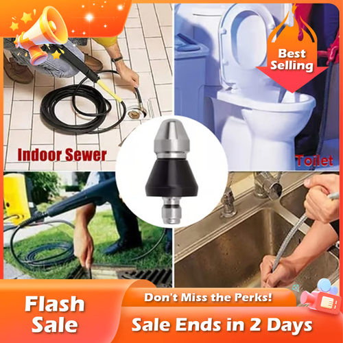 🏆Flash Sale⚡ 50K+ SOLD! Almost Gone-💥⏰Sewer Cleaning Tool High-pressure Nozzle,Best Gifts