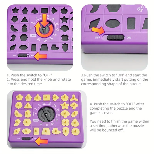 Timing Puzzle Toy, Winning Fingers Shape Toy Puzzle Game, Pop Up Board Game With Shape Puzzles, Two Players Concentration Games Puzzle Board Matching Game, Educational Toys Halloween Christmas Gift