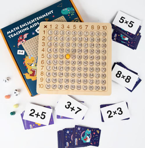 Wooden Montessori Multiplication Board Game