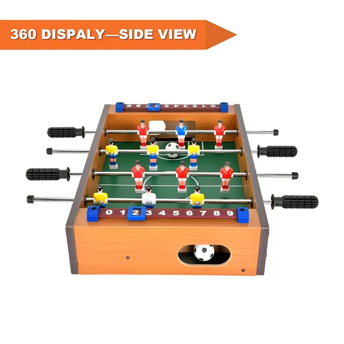 Wooden Mini Foosball Table: Portable Tabletop Soccer Game With High-Quality Plastic Figures & Rods, Easy Fold & Store Design, Perfect For Adults & 14+, Ideal Gift For Holidays, Celebrations