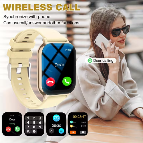 Smart watch, children's watch, compatible with iPhone, Andriod, wireless calling, dialing, multi-sports mode, weather forecast, alarm timing, multiple interfaces to choose from, music control, Children'S Activity Tracker, Educational