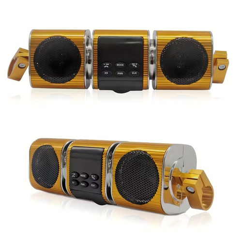 Motorcycle Speaker, Motorcycle Radio Sound Bar, Built-in Amplifier, AUX in, USB, Wireless-Compatible, FM Radio, 12 Volt Vehicle, Metal Mp3 Player, Motorcycle Sound Bar System, Motorcycle Radio And Speakers, Sound Amplifier, Riding Entertainment, Compact Speaker Design, Modern Audio, Robust Construction, Durable Metal Build, USB Compatible Speaker, Aaux Input Speaker, Motorcycle Enthusiasts, Offroad Explorers