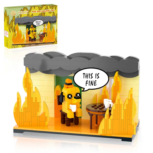 BUILDIFY Fine Dog Building Blocks Set - Funny Internet Meme Dog Compatible with Lego Dog Puppy Animal Figure 403 Pcs Birthday Gift Crafts Brick Wall Suit Easy Assembly Safe ABS Material STEM Educational Toys