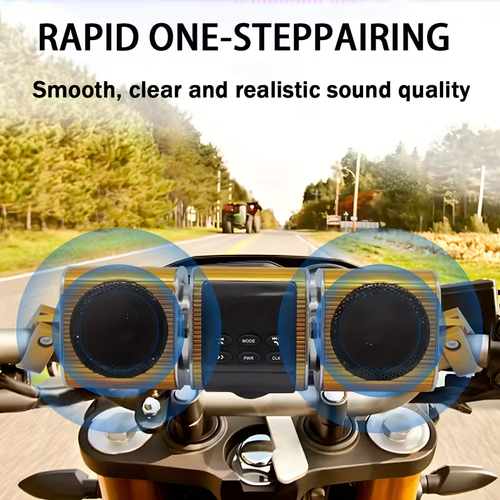 Motorcycle Speaker, Motorcycle Radio Sound Bar, Built-in Amplifier, AUX in, USB, Wireless-Compatible, FM Radio, 12 Volt Vehicle, Metal Mp3 Player, Motorcycle Sound Bar System, Motorcycle Radio And Speakers, Sound Amplifier, Riding Entertainment, Compact Speaker Design, Modern Audio, Robust Construction, Durable Metal Build, USB Compatible Speaker, Aaux Input Speaker, Motorcycle Enthusiasts, Offroad Explorers