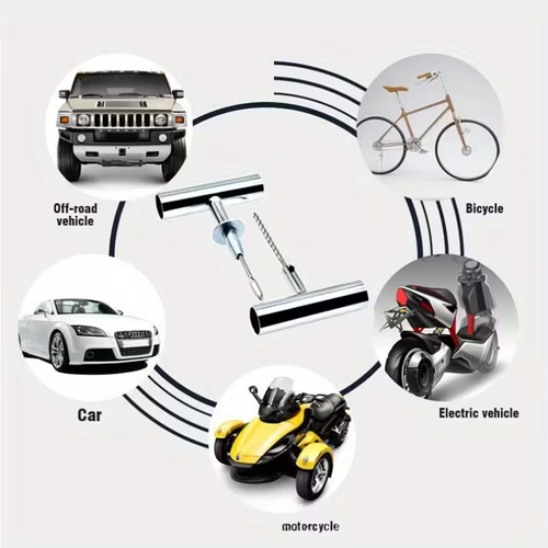 58pcs Auto Tire Repair Set Puncture Repair Tools Car Van Motorcycle Bike Emergency Heavy Duty Tubeless Tire Repair Rivet Set, Roadside Assistance, Heavy duty Tools, High quality Rivets, Sturdy Materials, Tire Patch Kit, Emergency Kits, Bike