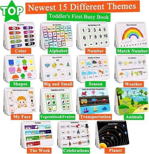 My Preschool Busy Book(12 Different Themes Pages)📚Best Christmas Gift for kids🎁