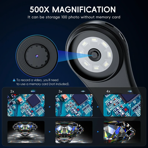 💥500X High-Precision Portable Handheld Digital Microscope with Super Macro Lens for Maintenance, Welding, Scientific Research, and Testing
