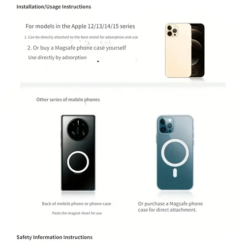 Adjustable & Foldable Magnetic Phone Holder, N52 Strong Magnet, 360° Rotatable, Vacuum Suction Cup Mount for Dashboard, Bathroom Tiles, Glass Surfaces - ABS Material, Round Shape, Dashboard Mounting | Sleek Design | Durable Holder, Phone Mount for Car