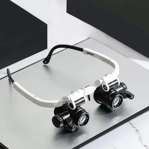 🎁👓8X 15x 23x Head Wearing Magnifying Glass with LED Light Headband