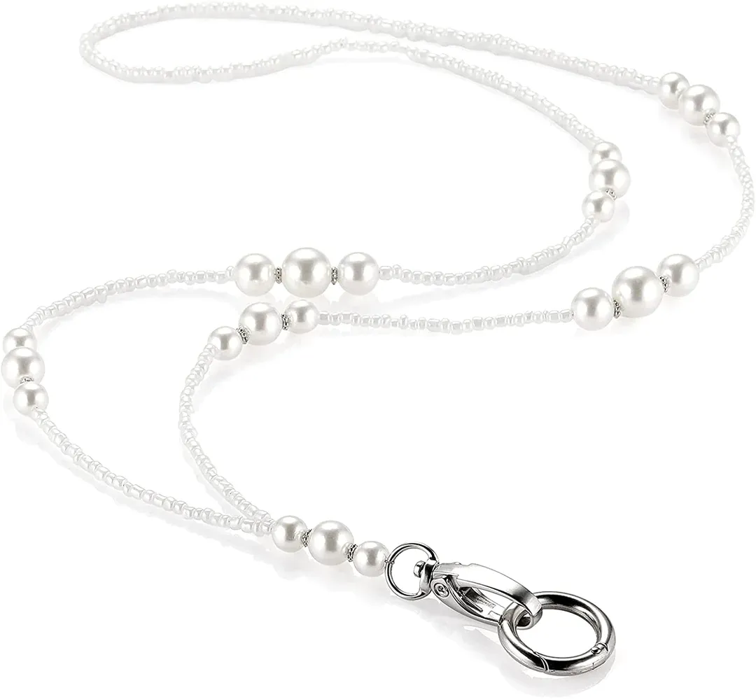 OUTXE Pearl Neck Lanyard for Women