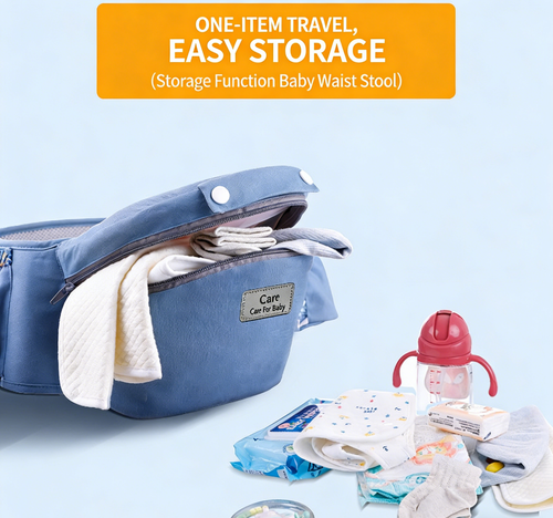 No More Sore Back from Holding Baby - Multi-functional Carrier with Waist Stool,