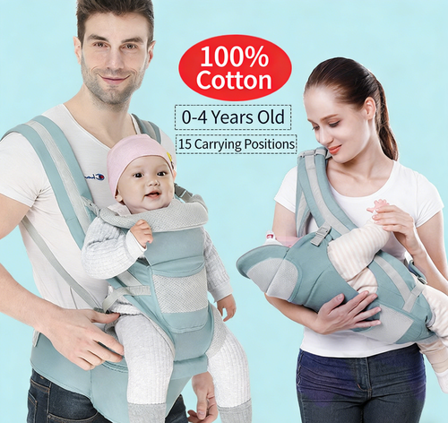 No More Sore Back from Holding Baby - Multi-functional Carrier with Waist Stool,