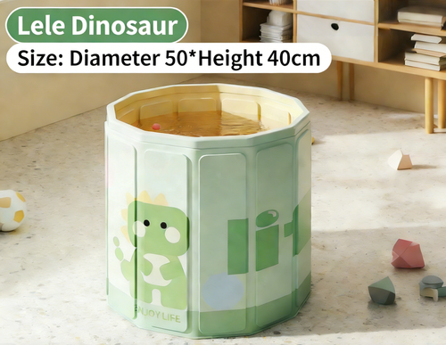 Baby Loves Splashing, Mom Relaxes!Foldable Thermostatic Bathtub, Unfold & Use in 1 Second