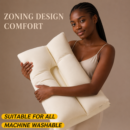Multifunctional Divided Neck Pillow, Double-Layer Design — Comfortable, Non-Pressing Face Sleep Pillow for Head and Neck Relaxation