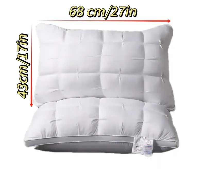 5-star hotel luxury style pillows, 19×29 inch 900g, ultra-soft and fluffy pillow core usable in all seasons, deep sleep neck support, hypoallergenic polyester fiber pillowcase, suitable for side sleeping, supine sleeping, prone sleeping
