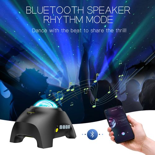 🔥HOT SALE🔥 COD！Northern Galaxy Light Aurora Projector with 33 Light Effects, Night Lights LED Star Projector for Bedroom Nebula Lamp, Remote Control, White Noises, Bluetooth Speaker for Parties Black