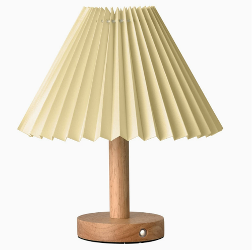 Candeeiro de mesa retro plissado