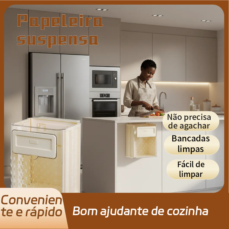 🚀 Papeleira dobrável House Space Magician🚀 Dobre-a com um toque e transforma-se instantaneamente num painel plano! Diga adeus à desordem!