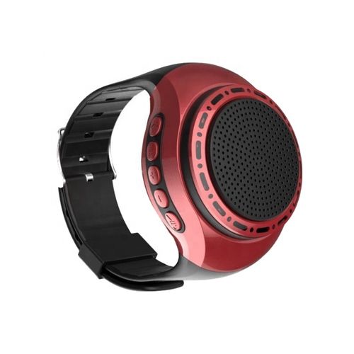 Baixo relógio inteligente à prova d'água sports music player alto-falante wearable com alça de relógio jogar alto-falante dente de pulso sem fio