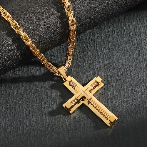 Emperor Cross Necklace Made of shiny precious metal!