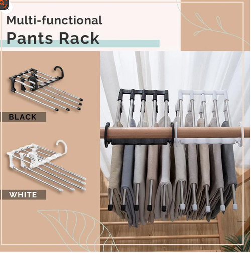 Household Multifunctional Telescopic Folding Multi-layer Pants Storage Rack