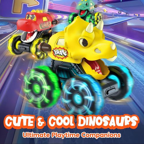 Press & Go Dinosaur Toy Car With Lights