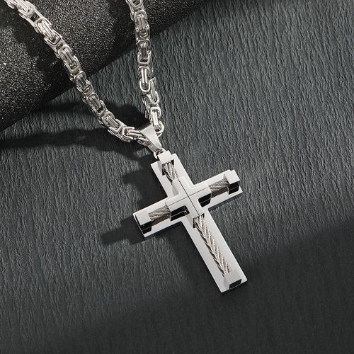 Emperor Cross Necklace Made of shiny precious metal!