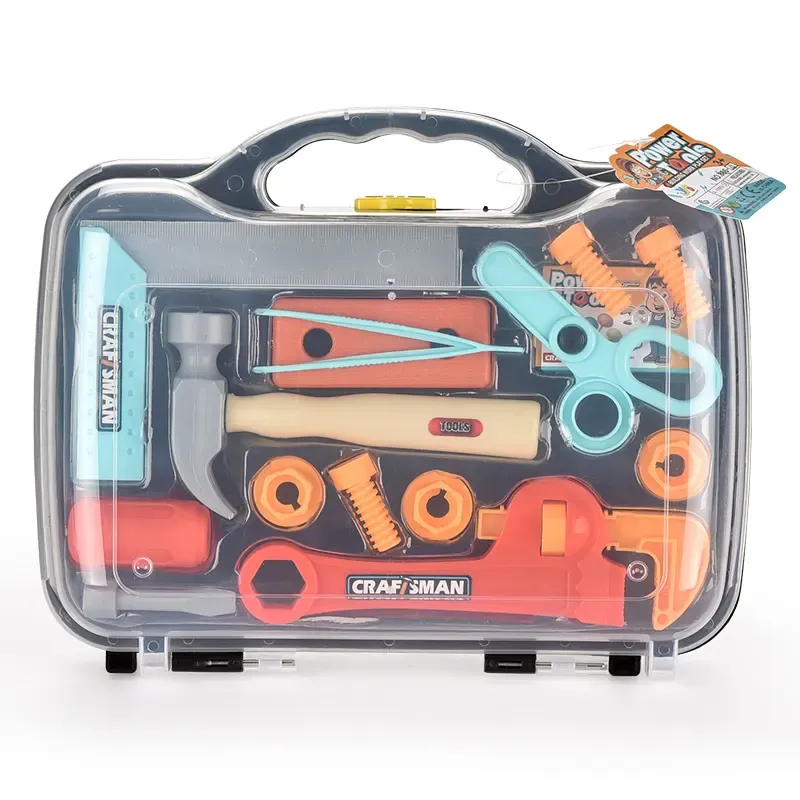 Constructions Tool Kit Assembly Toys Kids Carry Case Tool Box Pretend Play Constructions Toy for Age 3