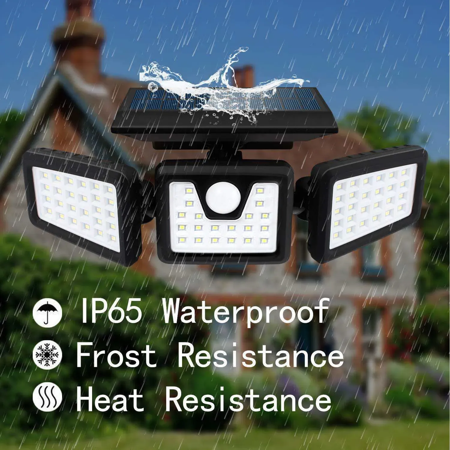 led solar powered led garden fence motion sensor wall light security lights outdoor IP65 waterproof wall mounted solar lights