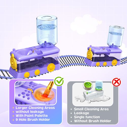 Temu popular brush cleaner automatic water washing pen holder Brush Rinser watercolor