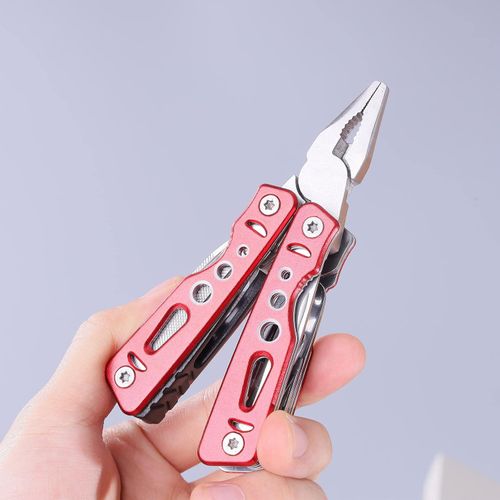 New Arrival Red Stainless Steel Hammer Pliers Multitool One Pice Multifunction Pliers for Outdoor Sport