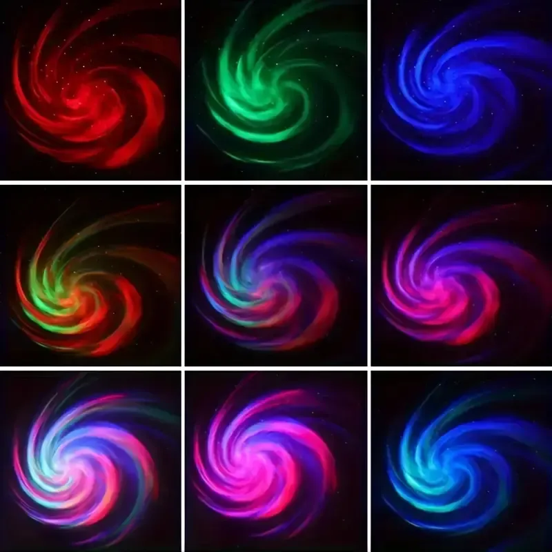 Romantic Galaxy Star Swirl Star Cloud Flame Water Pattern Starry Sky Projection Lamp Bedroom Decoration Atmosphere Night Light