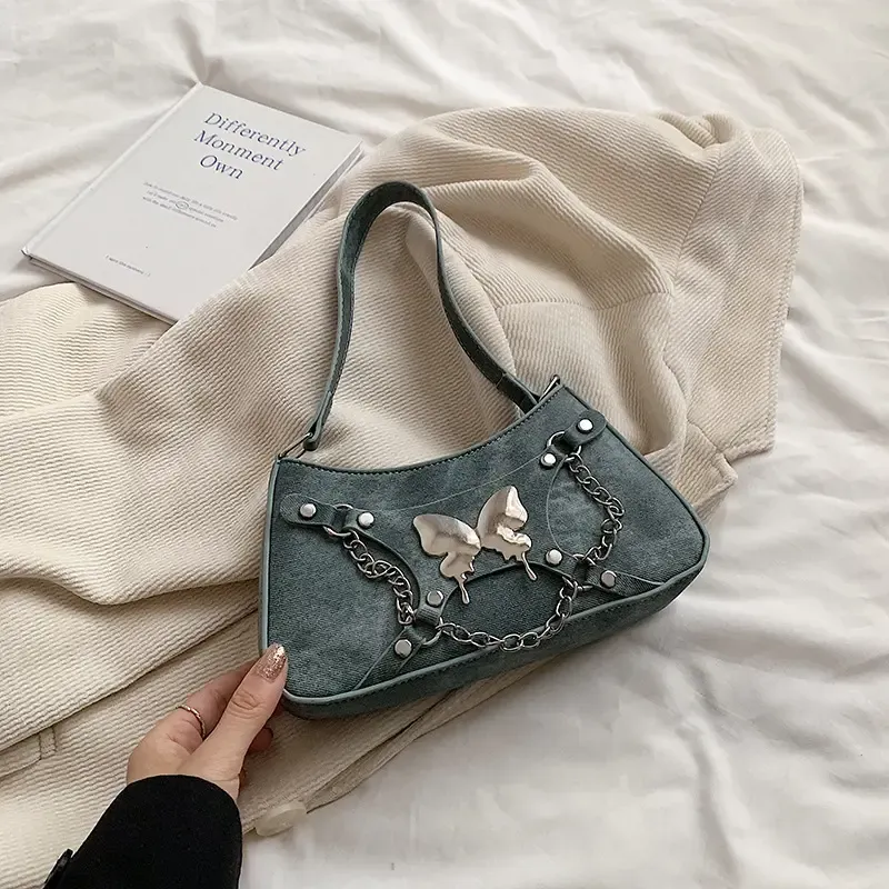 Fashion simple underarm ladies bag pu Leather Shoulder Bag Women Crossbody Sling Messenger Underarm bag half moon purse