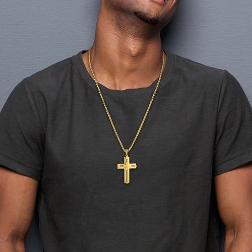 Emperor Cross Necklace Made of shiny precious metal!