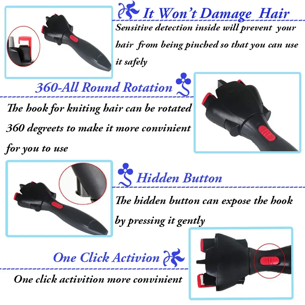 Hot Sale Portable Handheld DIY Hair Braider for Creating Tight to Loose Braids Effortlessly Automatic Hair Braider