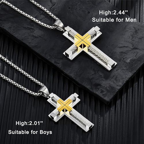 Emperor Cross Necklace Made of shiny precious metal!