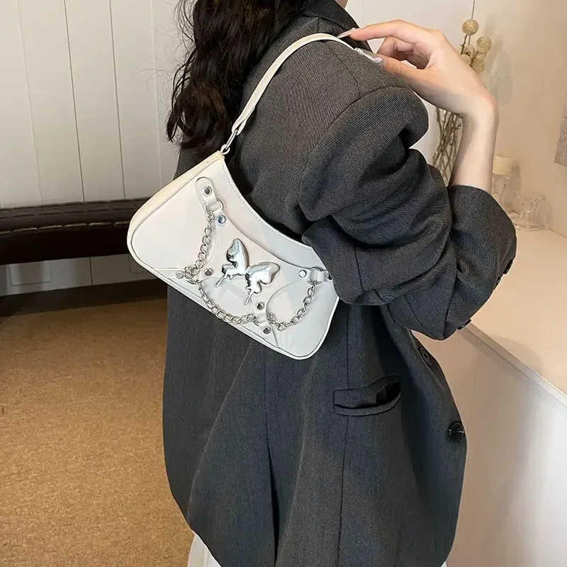 Fashion simple underarm ladies bag pu Leather Shoulder Bag Women Crossbody Sling Messenger Underarm bag half moon purse