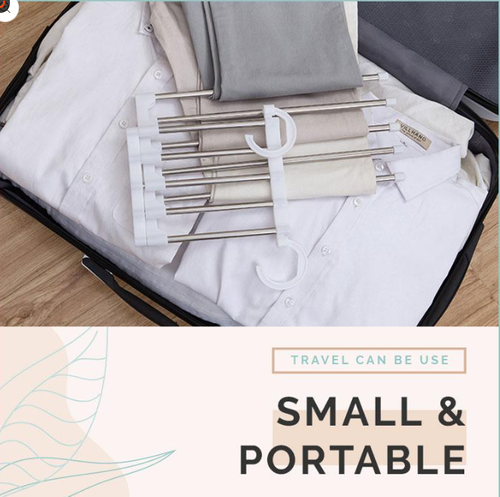 Household Multifunctional Telescopic Folding Multi-layer Pants Storage Rack