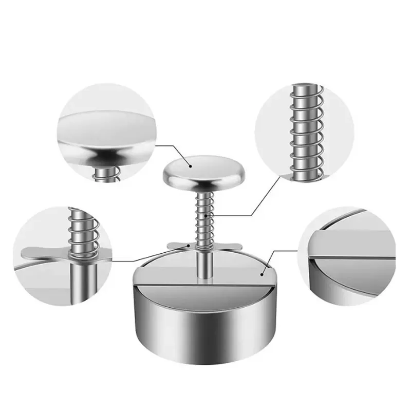 Hamburger Patty Manual Meat Press, Meat Press Mold, Stainless Steel Thickened Dumpling Skin Press, Kitchen Tool