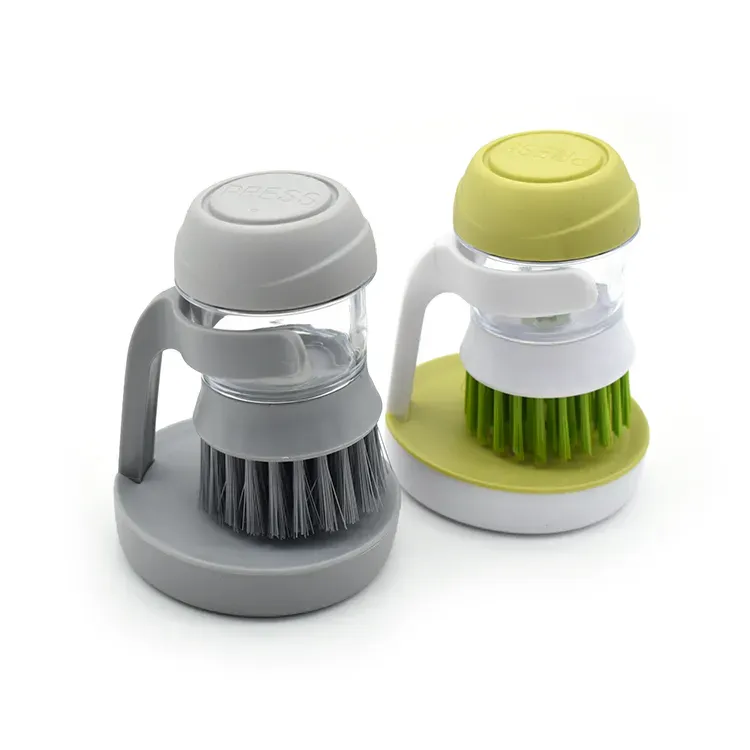 Kitchen Cleaning Tools Pan Pot Sponge Brushes Dish Washing Cleaning Brush With Soap Dispenser